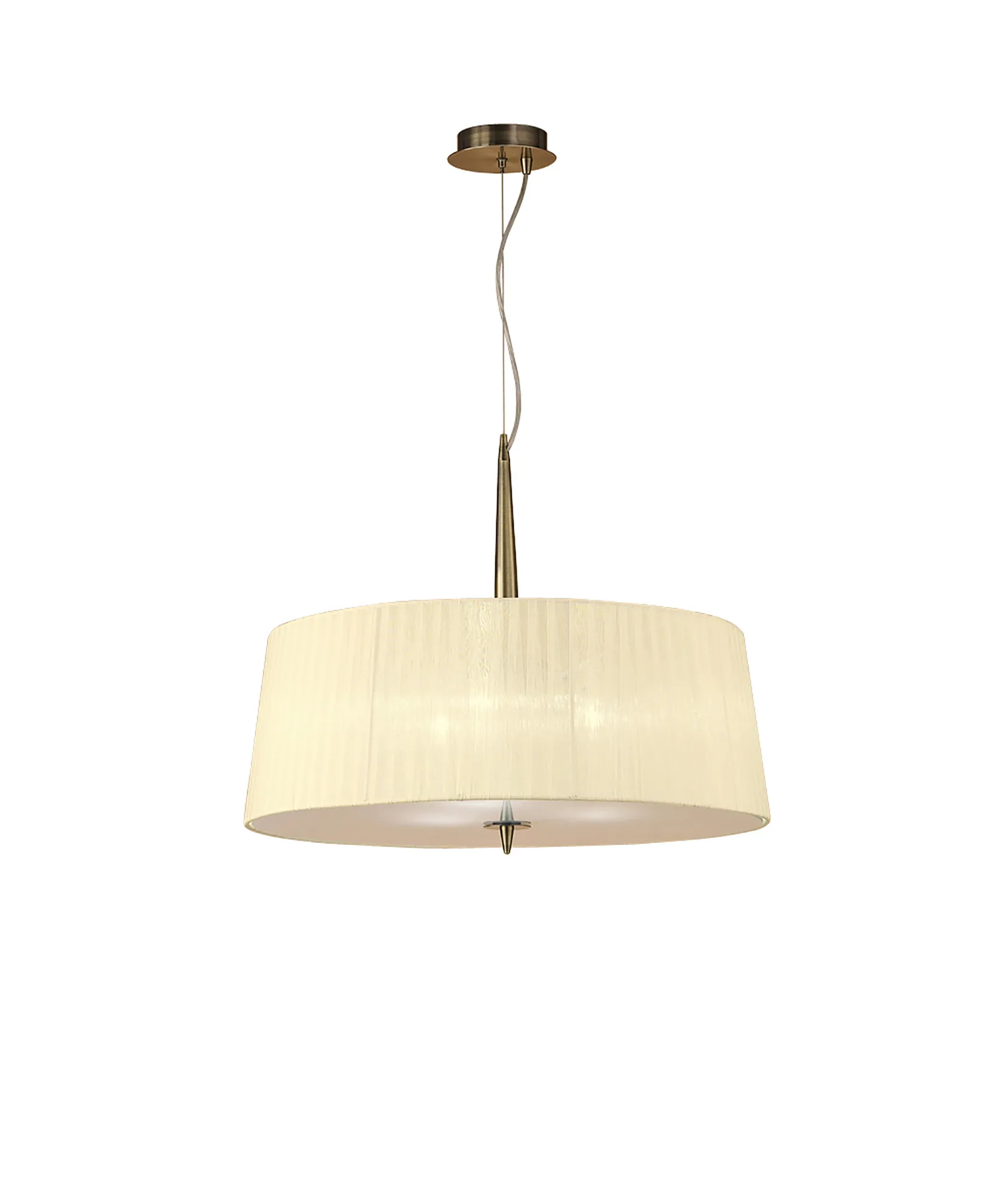 Loewe Antique Brass-Cream Ceiling Lights Mantra Single Pendant Loewe Antique Brass-Cream Ceiling Lights Mantra Single Pendant